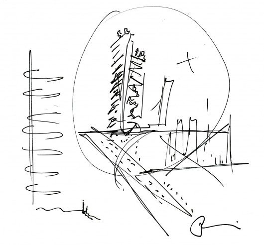 Sketch / Ben van Berkel. Image Courtesy of UNStudio