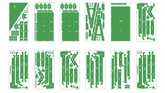 The cutting files for plywood components are generated by the WikiHouse plug-in via Google SketchUp. Image Courtesy of Wikihouse via Metropolis Magazine