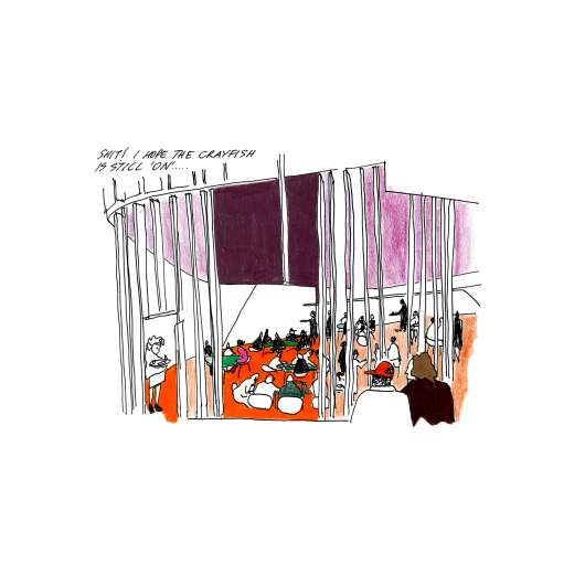 Sketch by Sir Peter Cook