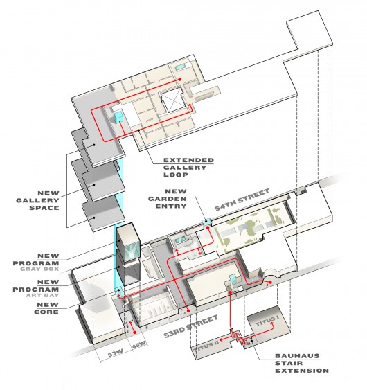 Plan of the new MoMA, by Diller Scofidio + Renfro. Image Courtesy of MoMA