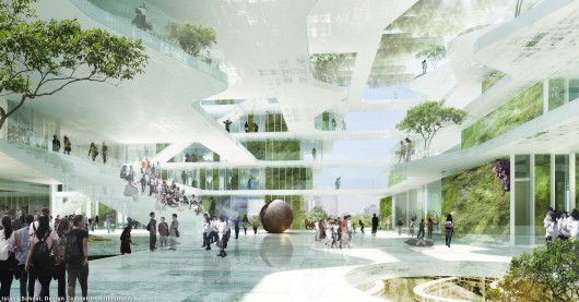 Island School, Design Competition Illustration. Image © schmidt hammer lassen