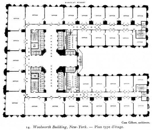 Typical upper level plan. Image © Penn State Libraries Pictures Collection