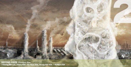 Second Prize: Primitive Rise / Kwang Min Lee, Kenny Kim, Jae Hyun Kim, Hyung Gyu Kim (Korea-USA). Image Courtesy of d3
