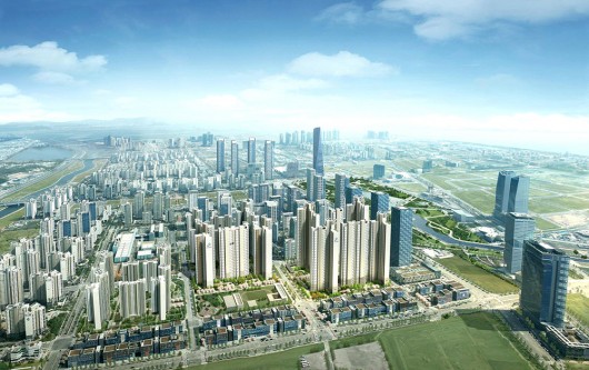The New City of Songdo in South Korea. Image Courtesy of Cisco