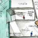 Seona Reid Building / Steven Holl Architects Seona Reid Building / Steven Holl Architects Drawing 1