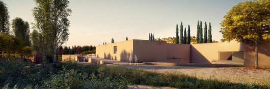 Alhambra Atrium I Main Platform Access (Southeast Parking). Image © Alvaro Siza Vieira + Juan Domingo Santos; Rendering by LT Studios