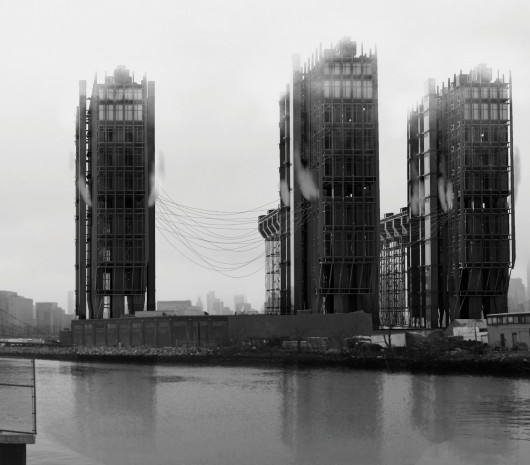 Honorable Mention: “Made In New York: Vertical Urban Industry” / Stuart Beattie (US). Image Courtesy of eVolo