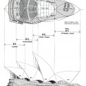 Original Drawing - Sydney Opera House. Image © Jørn Utzon / Courtesy of Bibliodyssey
