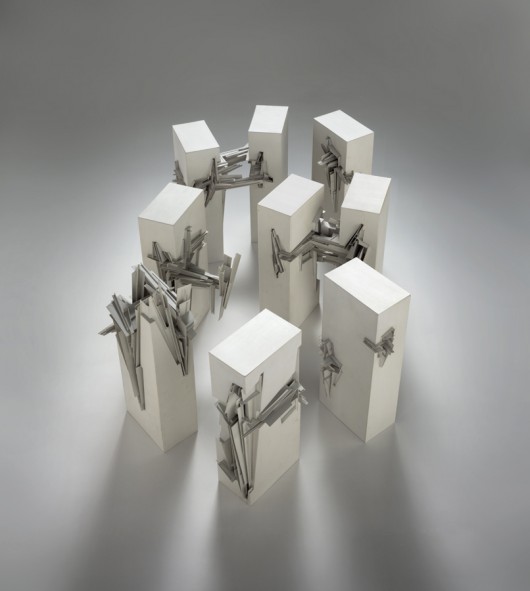 Nine Reconstructed Boxes. Image Courtesy of Estate of Lebbeus Woods