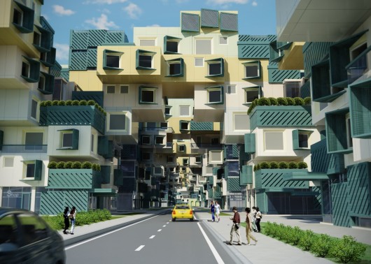 The entry by Team Render for Homs, Syria. Image Courtesy of Render (Marwa Al-Sabouni & Khaled Komee)
