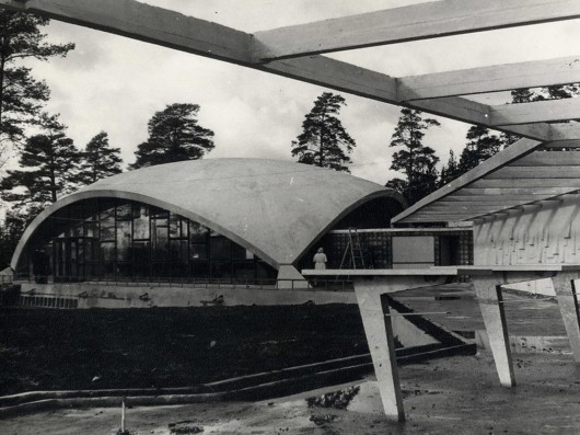 Restaurant “Sēnīte” (1967); Vidzeme highway 37.km / Linards Skuja, Andris Bite, G. Grīnbergs, R. Ozoliņš - Courtesy of The Museum of Architecture of Latvia