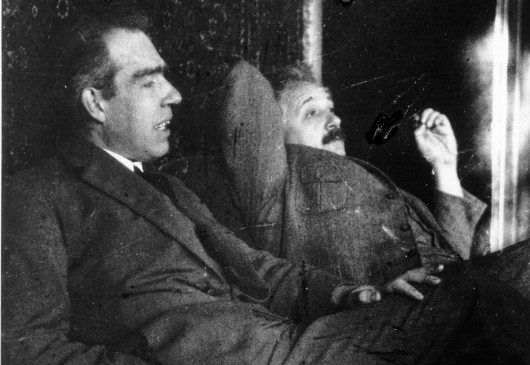 Niels Bohr & Albert Einstein, Photo by Paul Ehrenfest (1925), Courtesy AIP Emilio Segre Visual Archives