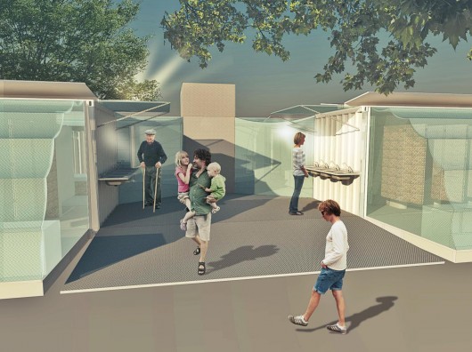 The Univeristy of Sao Paulo is proposing the use of banana and palm leaves as materials in their design. Image Courtesy of Pillars of Sustainable Education