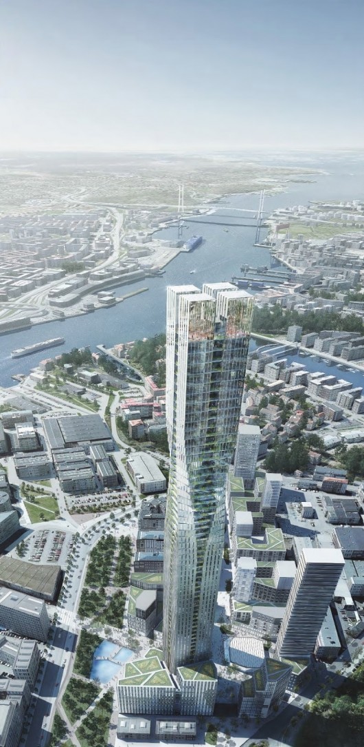 Proposal #4: “Polstjärnan” (230 meters). Image Courtesy of Serneke