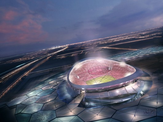 Foster + Partners' Previous Design for the 'Lusail Iconic Stadium' which formed part of Qatar's bid for the World Cup. Image Courtesy of Foster + Partners