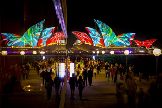 Vivid Sydney 2014: The Lighting of the Sails of the Sydney Opera House © James Horan
