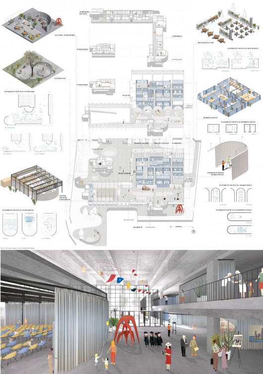 Second Prize: MiPa (Alessandro Benetti, Francesca Coden, Margherita Locatelli, Emanuele Romani). Image Courtesy of Young Architects Competitions
