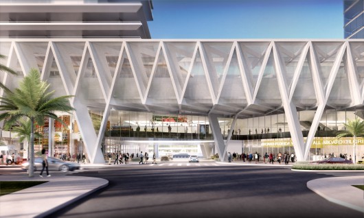Miami Station- 1st Avenue elevation. Image © SOM