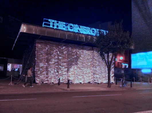 The Cineroleum, a temporary cinema in a disused petrol station. Image © Flickr CC User John Gordy