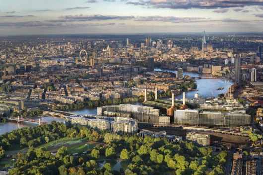 The area of Nine Elms in London. Image Courtesy of Battersea Power Station Development Company