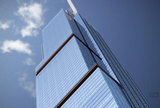 July 2014: Unofficial Rendering of Nordstrom Tower via New York YIMBY. Image © Otie O'Daniel