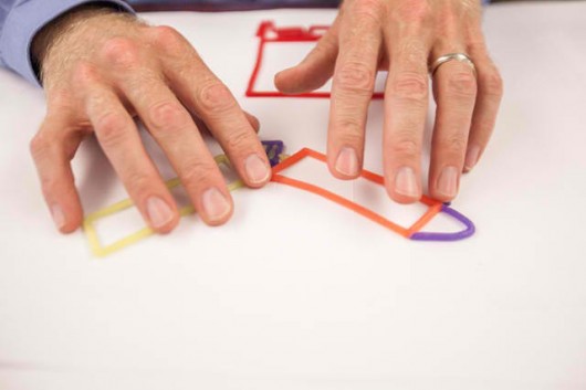 Downey uses thin wax sticks to create tactile sketches. Image © Patricia Chang