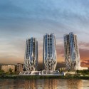 Zaha Hadid Unveils 'Blossoming' Towers for Brisbane Riverfront Development Courtesy of Zaha Hadid Architects