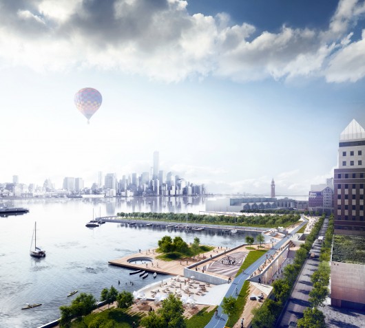 OMA’s vision for New York’s Hoboken Waterfront - one of six winning proposals of Rebuild by Design (Click image to learn more). Image © OMA
