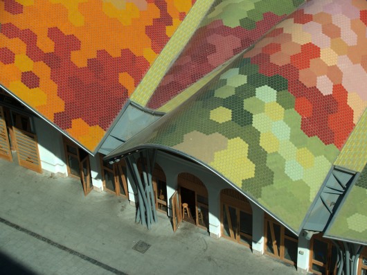 EMBT's Santa Caterina Market in Barcelona. Image © Ceramica Cumella