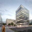 MVRDV Selected to Design "Hafenspitze" Office Towers in Mainz © MVRDV