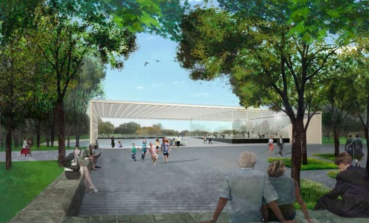 Events Plaza. Image © PWP Landscape Architecture and Rogers Partners