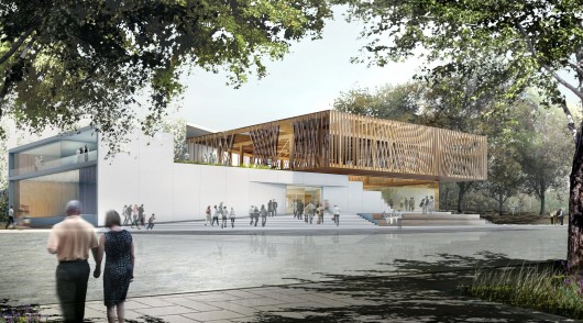 Main Entrance . Image Courtesy of Studio Gang Architects