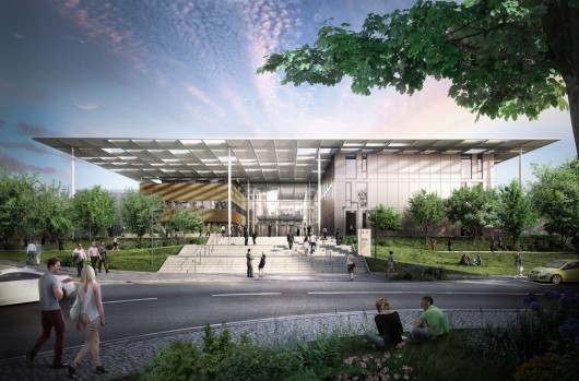Entrance. Image Courtesy of Bogle Architects