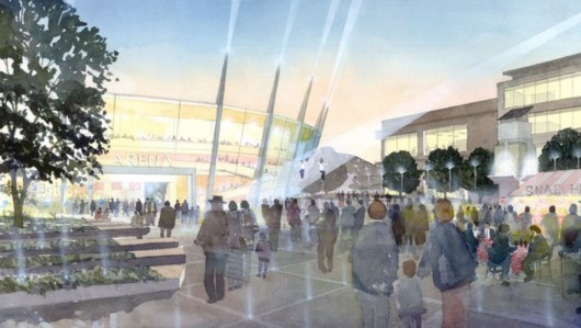 Vision of the masterplan (commissioned in 2007). Image Courtesy of Bristol Temple Quarter
