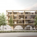 JAJA Wins Second Prize for Swedish Housing and Market Hall Hybrid Mainstreet . Image © JAJA Architects