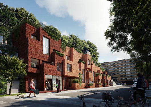 One of three new housing blocks in Hornsbruksgatan. Image © Utopia Arkitekter