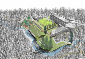Landscaped overview (proposed). Image Courtesy of ERZ Landscape Architects