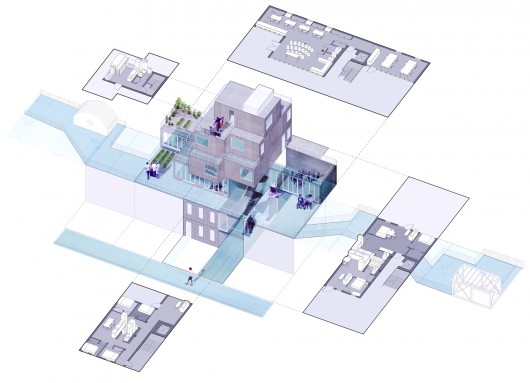 Drawing showing proposal for implementation of incremental community-driven growth. Image © SITU Studio