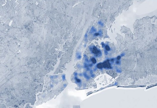 Heat map of illegal conversions. Image © New York City Department of Buildings