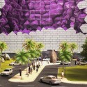 NL Architects Propose Striking Chain of Amethyst-Inspired Hotels Base View. Image © NL Architects