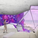 NL Architects Propose Striking Chain of Amethyst-Inspired Hotels Hotel Room View. Image © NL Architects