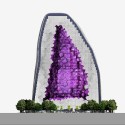 NL Architects Propose Striking Chain of Amethyst-Inspired Hotels Front Elevation. Image © NL Architects