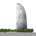 NL Architects Propose Striking Chain of Amethyst-Inspired Hotels Side Elevation. Image © NL Architects