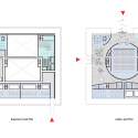 Competition Entry: HAO + AI Envision Bolong 3D Movie Museum and Mediatek for Tianjin Basement and ground floor plans