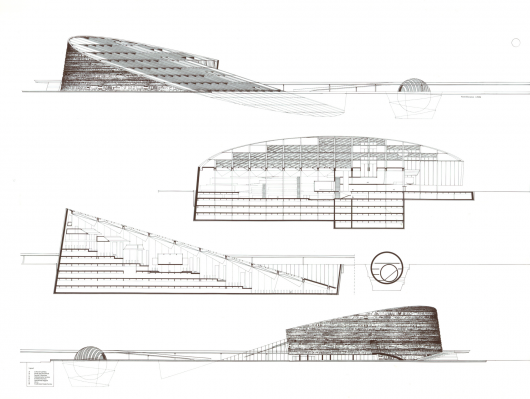 Elevation and section drawings