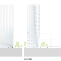 Competition Entry: Pichler & Traupmann Fuses Two Axis to Envision Vienna High-Rise North and south elevations