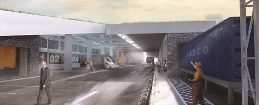 Exterior view into the loading bay. Image Courtesy of O25