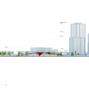 Architects of Invention and Archiplan Propose "Origami Highline" for Santiago Elevation 1