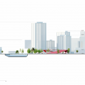 Architects of Invention and Archiplan Propose "Origami Highline" for Santiago Elevation 2