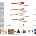 Architects of Invention and Archiplan Propose "Origami Highline" for Santiago Structural axonometric